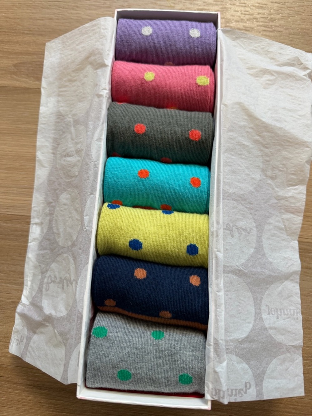 NIB. Boden Women’s Cotton Blend 7-Pack Sorted Socks, One Size